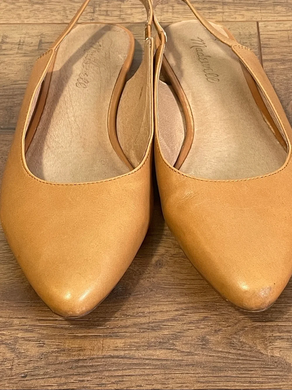 Madewell Tan Leather Slingbacks Size 8